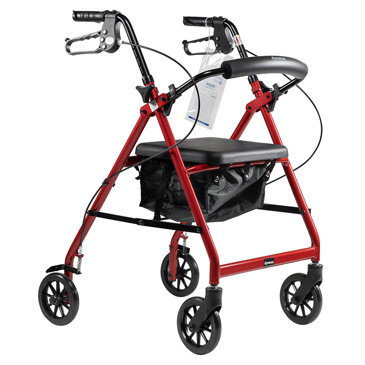 DynaGo Quad 6 - Aluminum Rollator with 6" Wheels