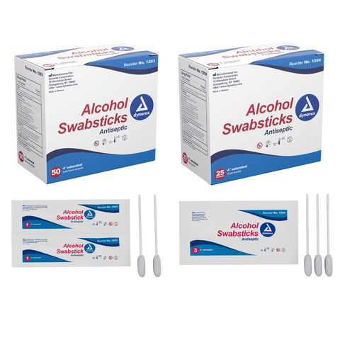 Alcohol Swabsticks, NS 4" , 1, 3 swabstick per packet Alcohol Swabsticks, NS 4" , 1, 3 swabstick per packet