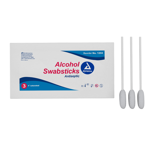 Alcohol Swabsticks, NS 4" , 1, 3 swabstick per packet Alcohol Swabsticks, NS 4" , 1, 3 swabstick per packet