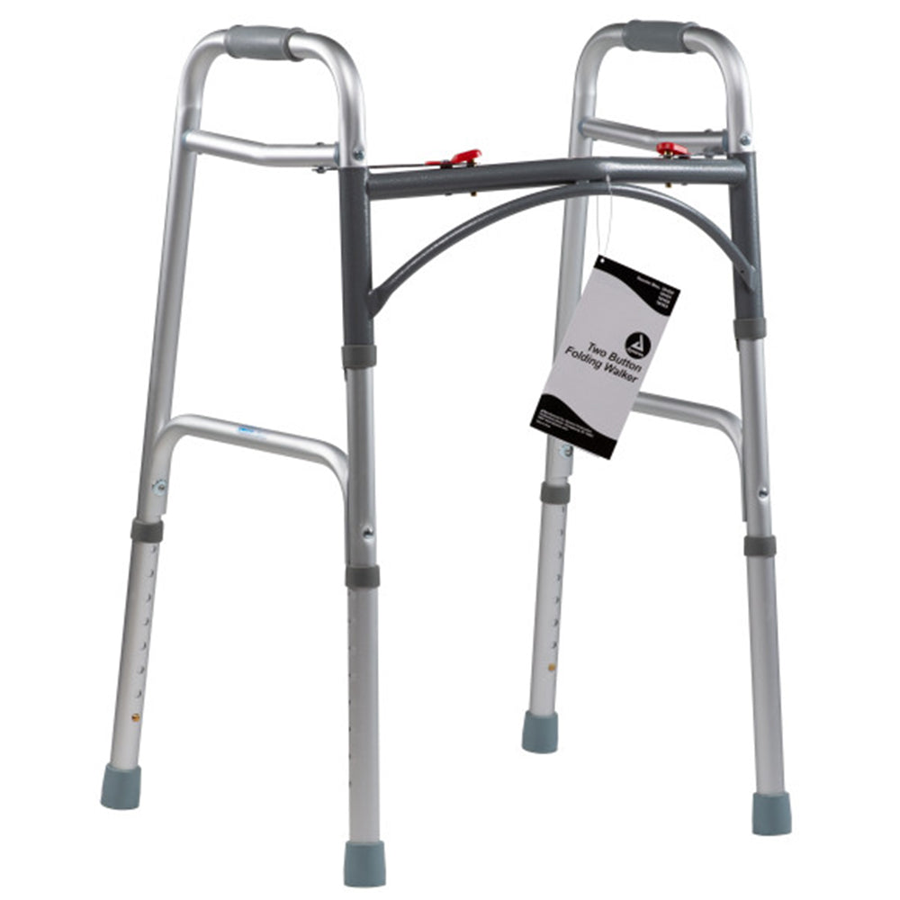 Adult Two Button Folding Walker, (32”-39”), 1pc/bag - 1
