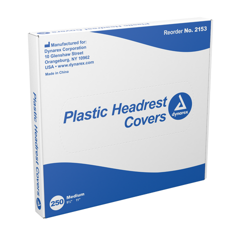Dynarex Plastic Headrest Covers (Medium & Large) Dynarex Plastic Headrest Covers (Medium & Large)