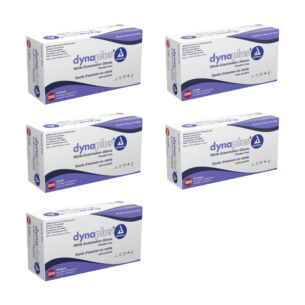 DynaPlus? Nitrile Exam Gloves- Powder-Free