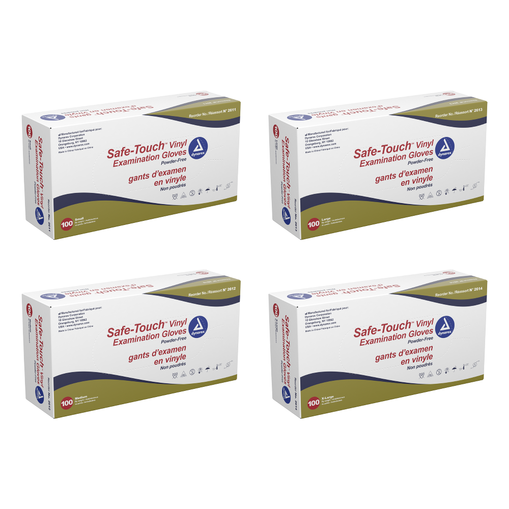 Safe-Touch® Vinyl Exam Gloves- Powder-Free