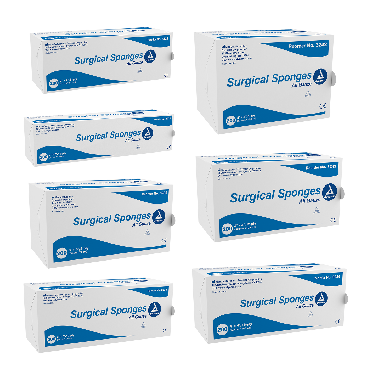 Dynarex Surgical Gauze Sponges