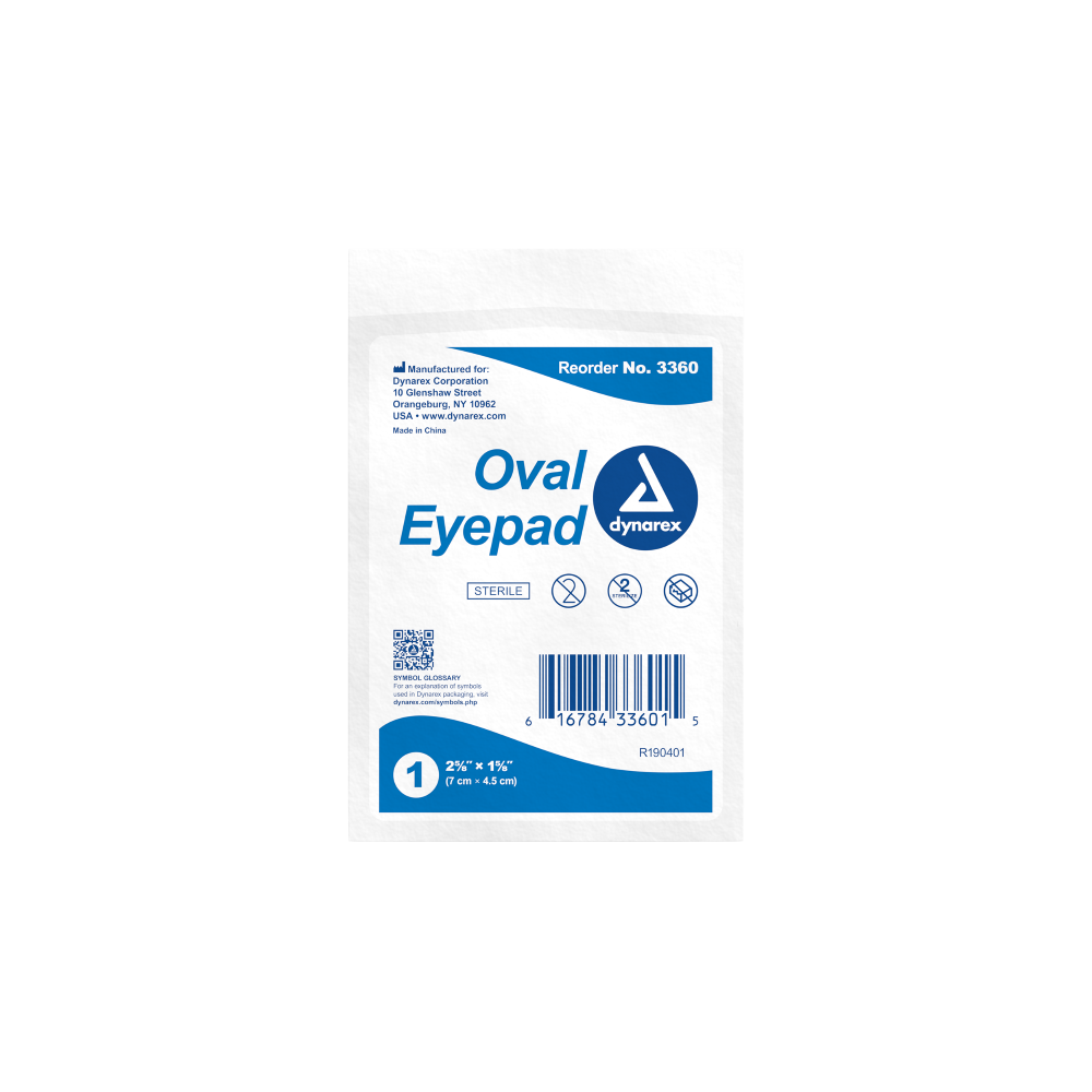 Oval Eye Pads, Sterile, 1 5/8" x 2 5/8"
