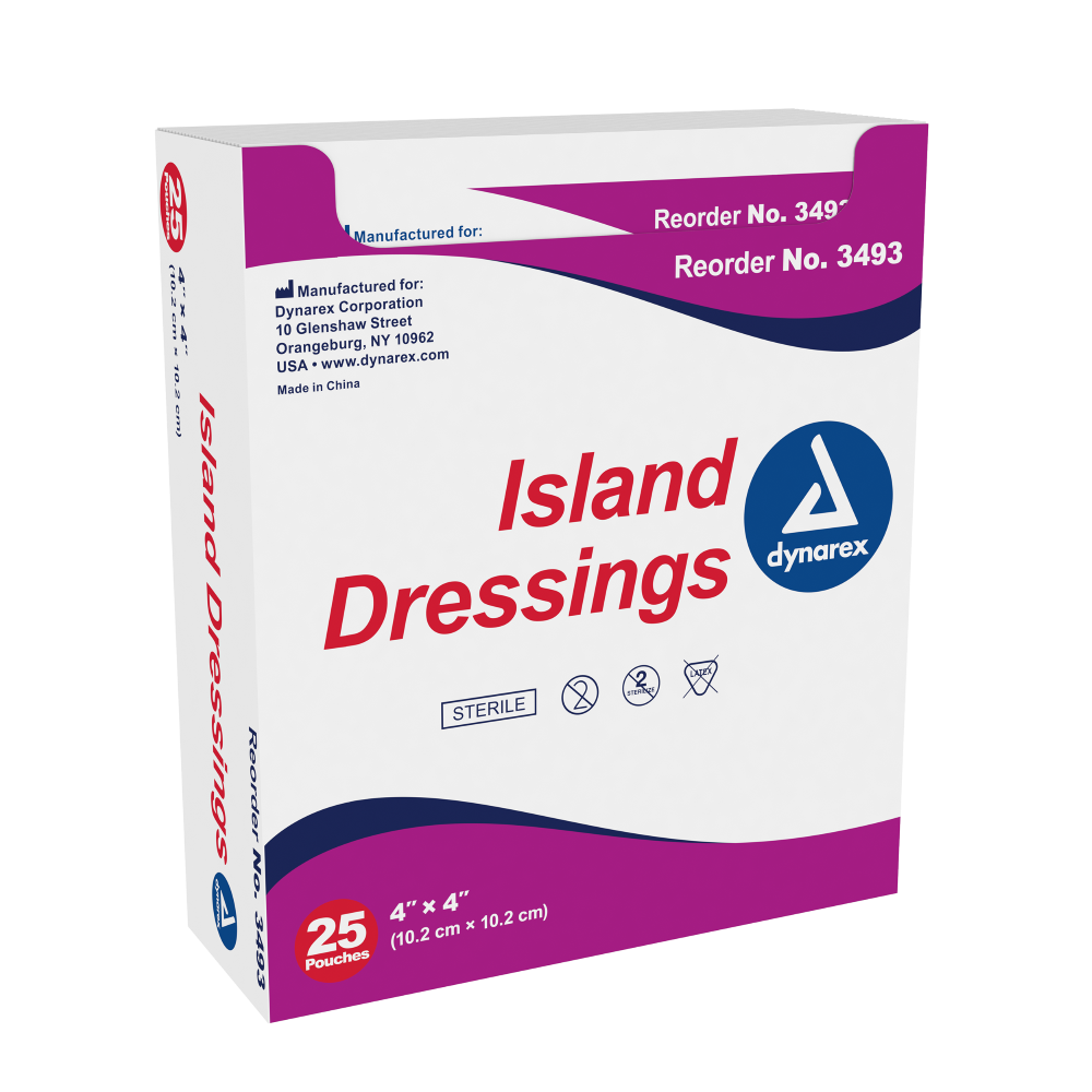 Island Dressing Sterile 4" x 4", 6? x 6?