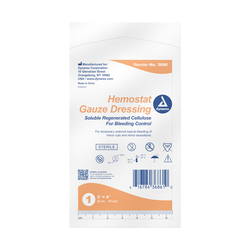 Hemostat Gauze Dressing (2" x 4", 4ƒ?? x 4ƒ??)