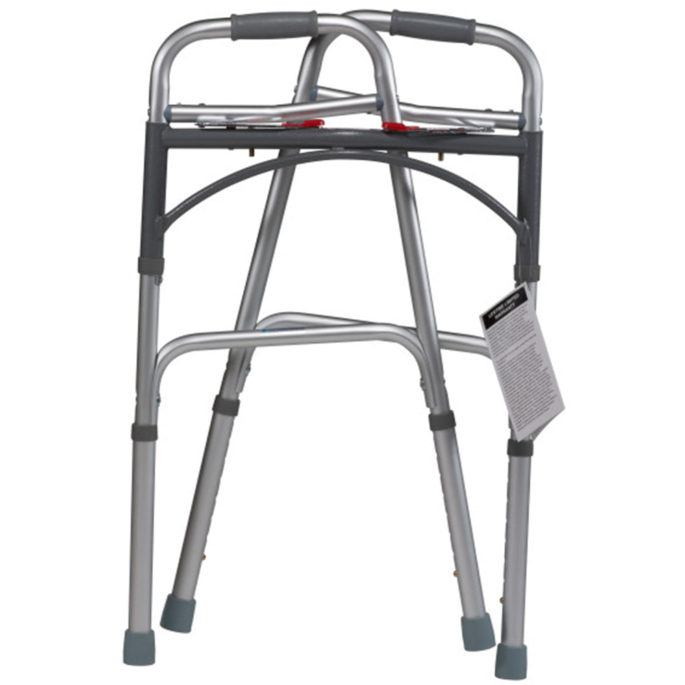 Dynarex Adult Two Button Folding Walker (32" - 39")