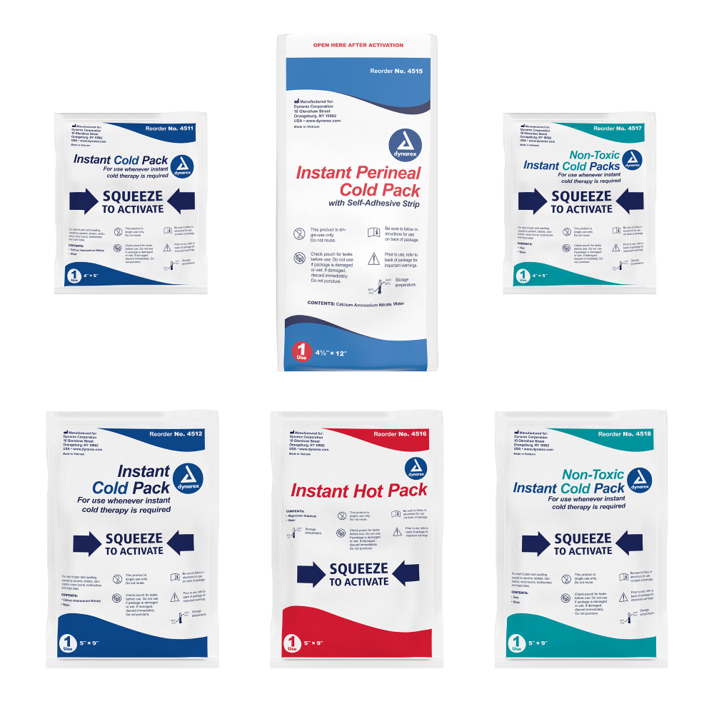 Instant Cold Pack with Urea, Non-Toxic, 4" x 5"