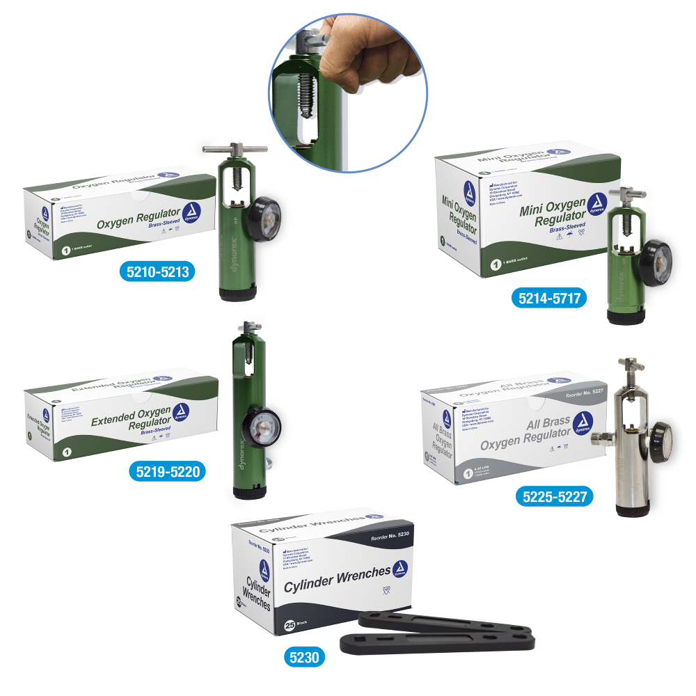 CGA Extended Oxygen Regulator - (0-15, 0-8) LPM