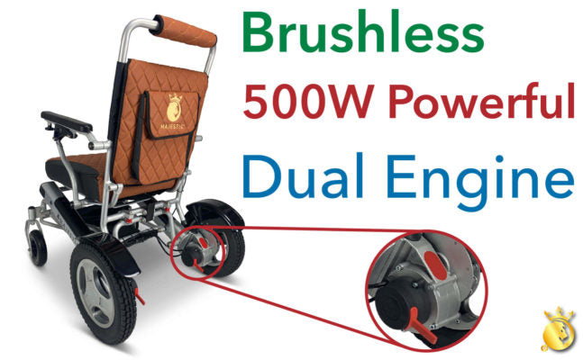 ComfyGO Patriot-11 Foldable Electric Wheelchair (20" Wide Seat)