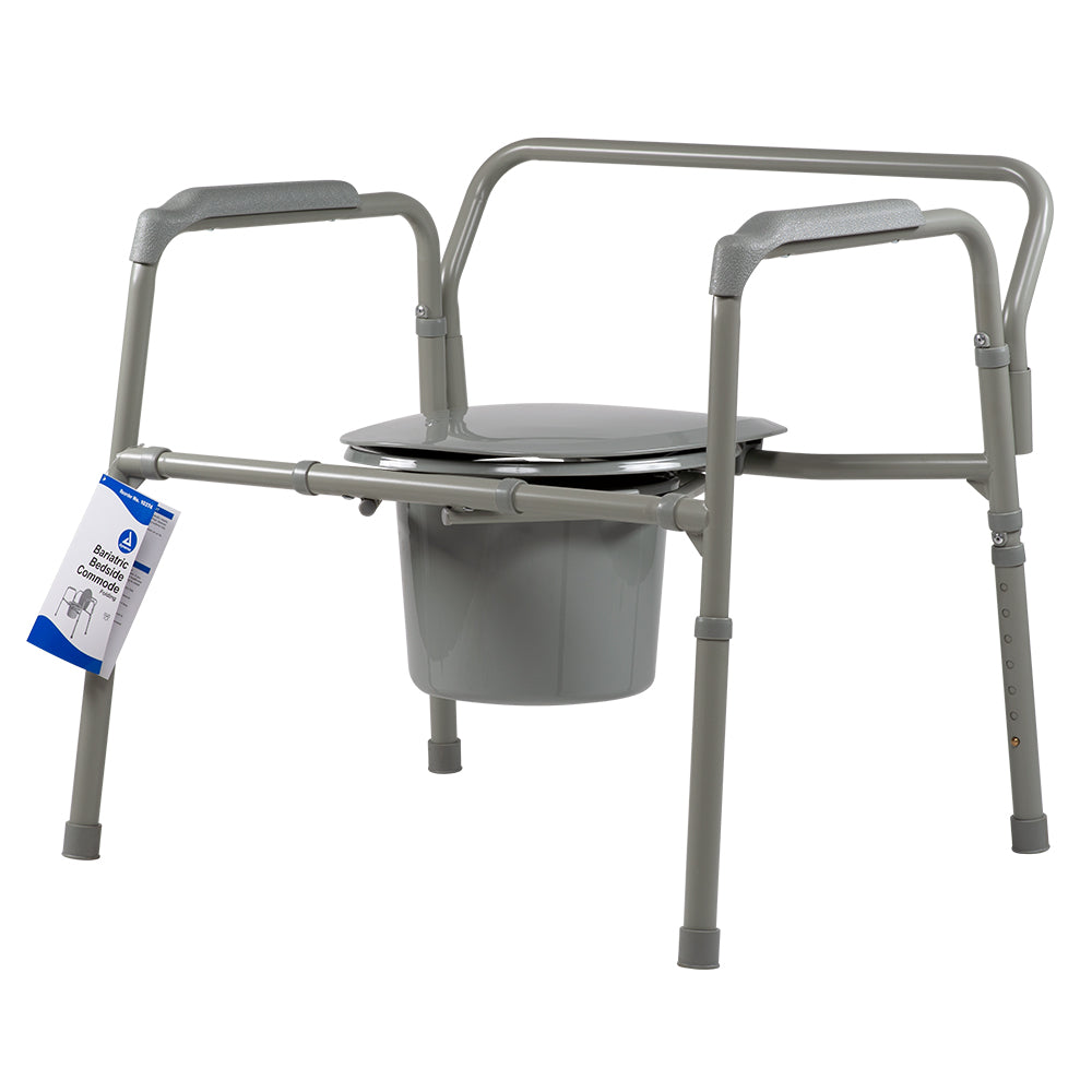 Dynarex Bariatric Folding Commode - Steel
