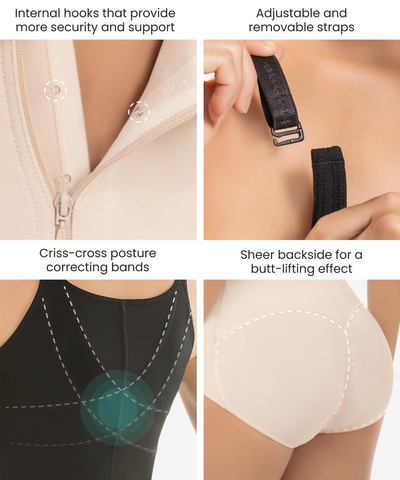 Butt-Lifting Compressive Bodysuit Body Shaper - 283 style Butt-Lifting Compressive Bodysuit Body Shaper - 283 style