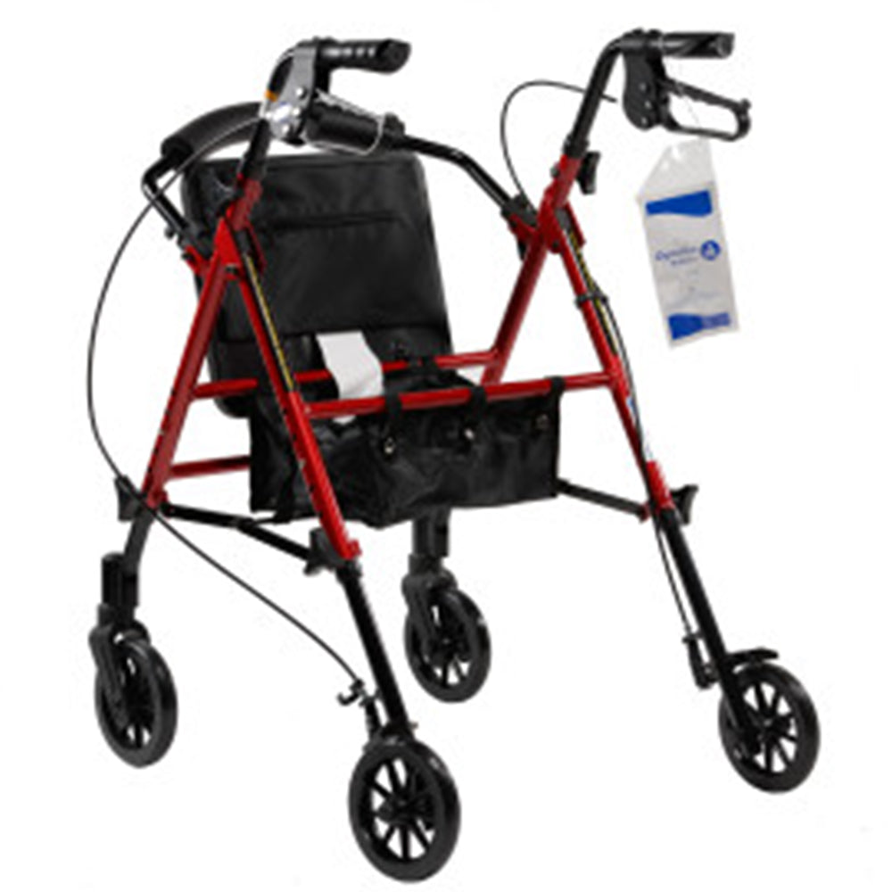 DynaGo Flex - Adjustable Seat Height w Detachable Caster, Red, Aluminum, 1pc Per cs - 1