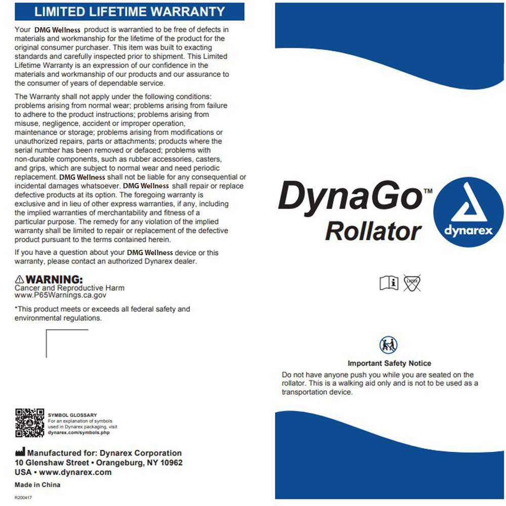 DynaGo Flex - Adjustable Seat Height w Detachable Caster