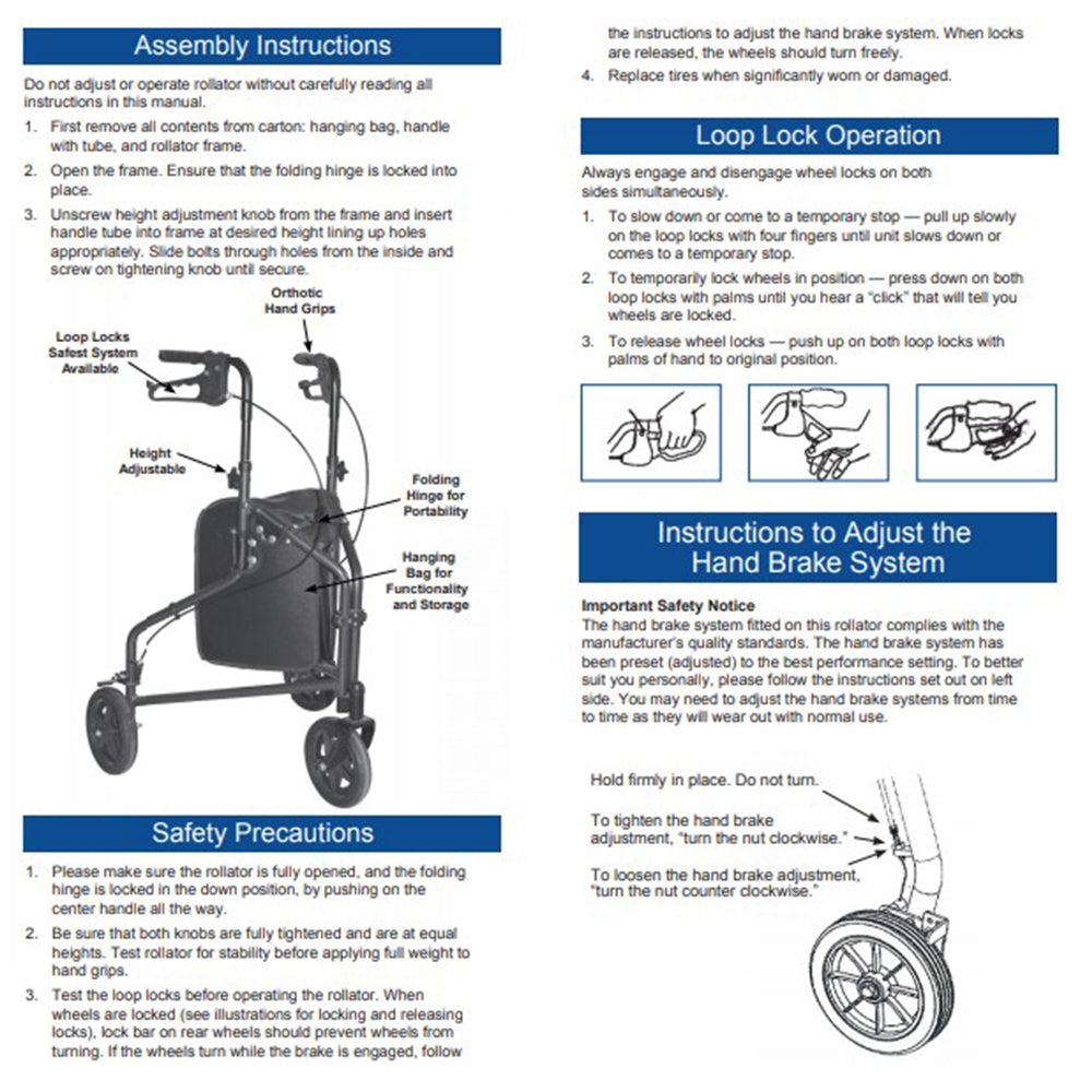 DynaGo Quad 6 - Aluminum Rollator with 6" Wheels