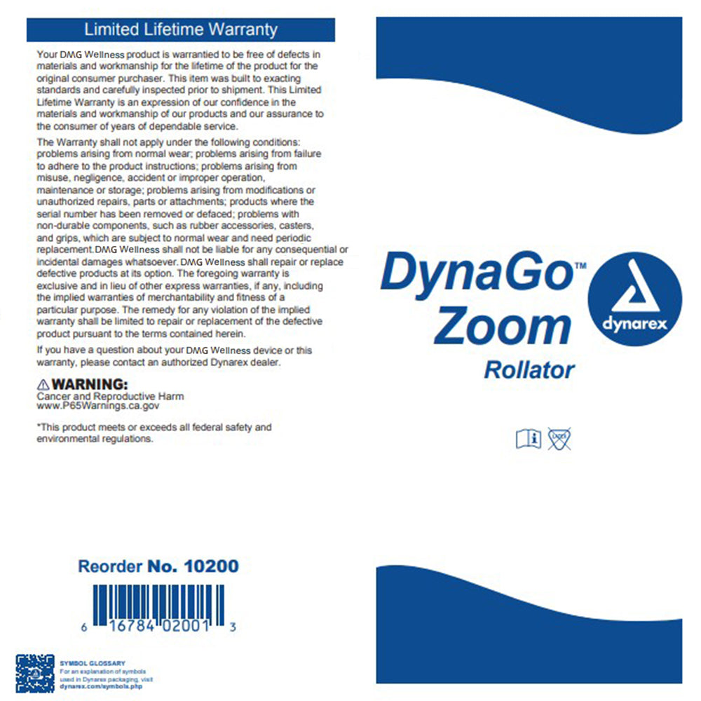 DynaGo Zoom - Aluminum Rollator with 3" Wheels