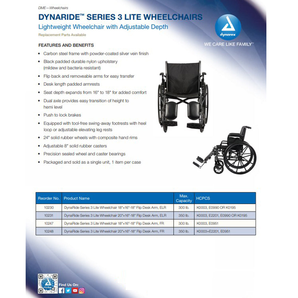 DynaRide Series 3 Lite Wheelchair