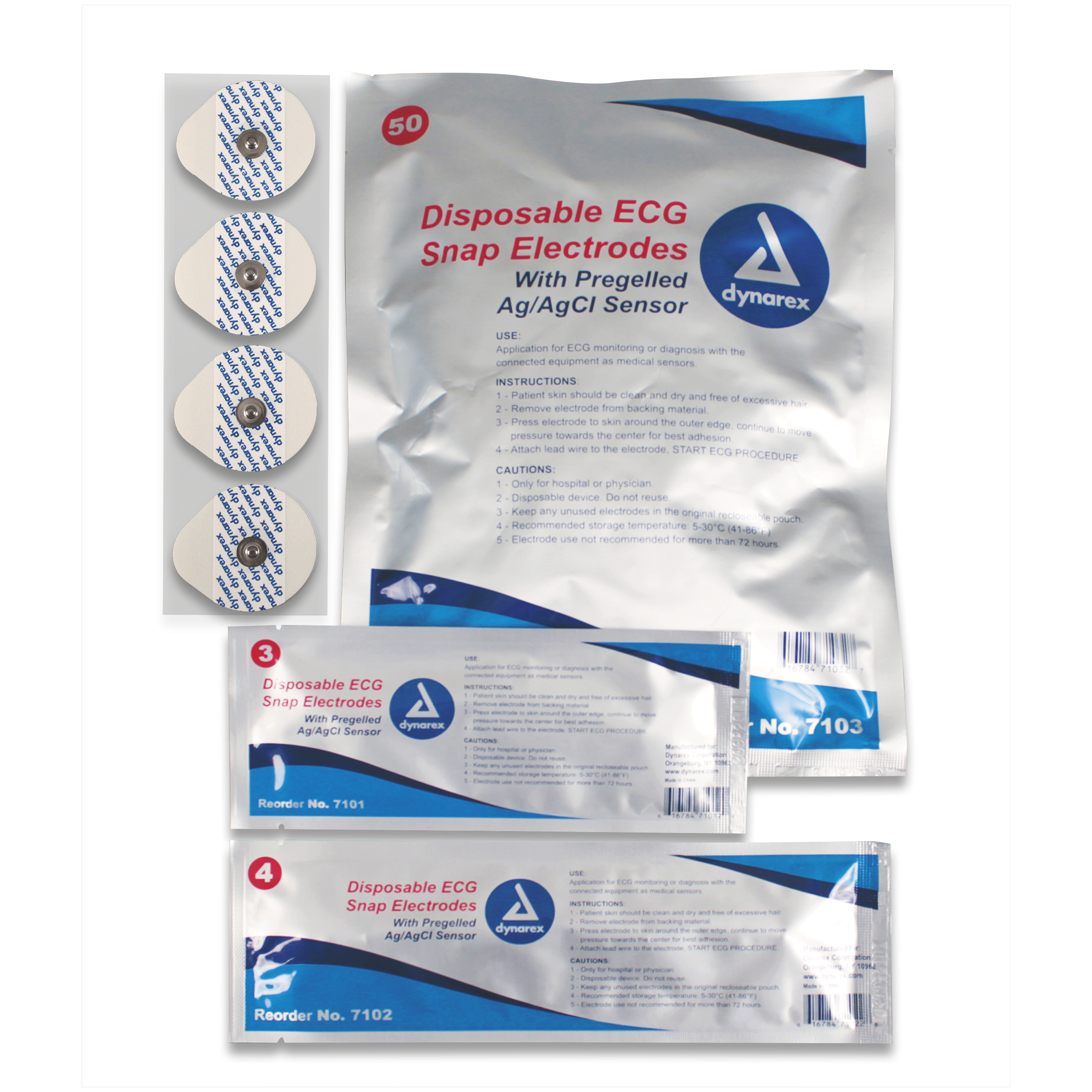 Dynarex ECG Snap Electrodes Dynarex ECG Snap Electrodes