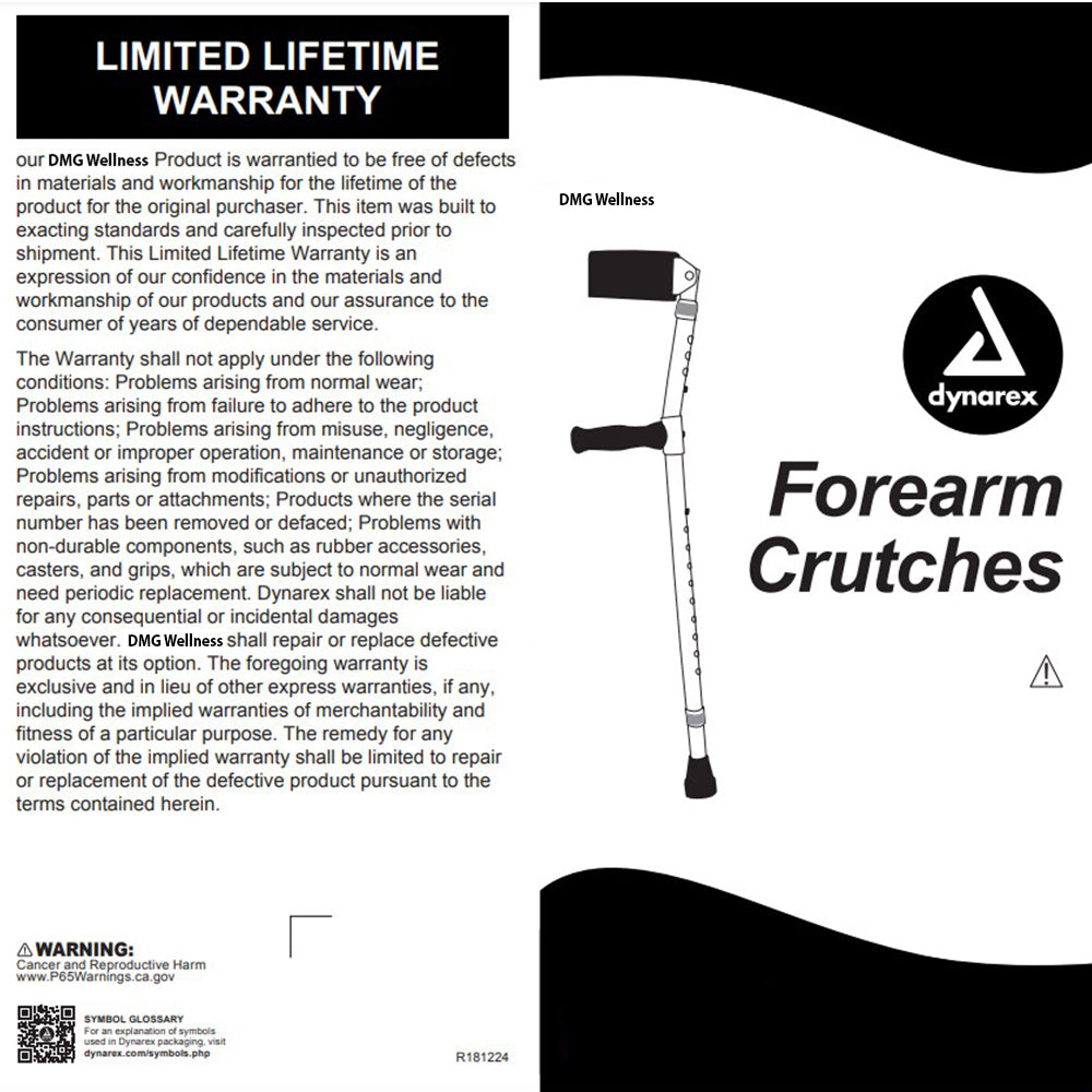 Dynarex Adjustable Forearm Crutches