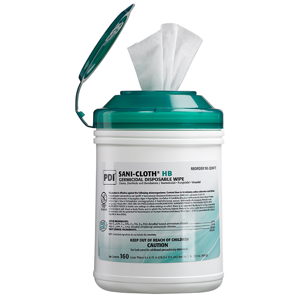 Sani-Cloth? HB Germicidal Disposable Cloth, Lg, XLG Canister