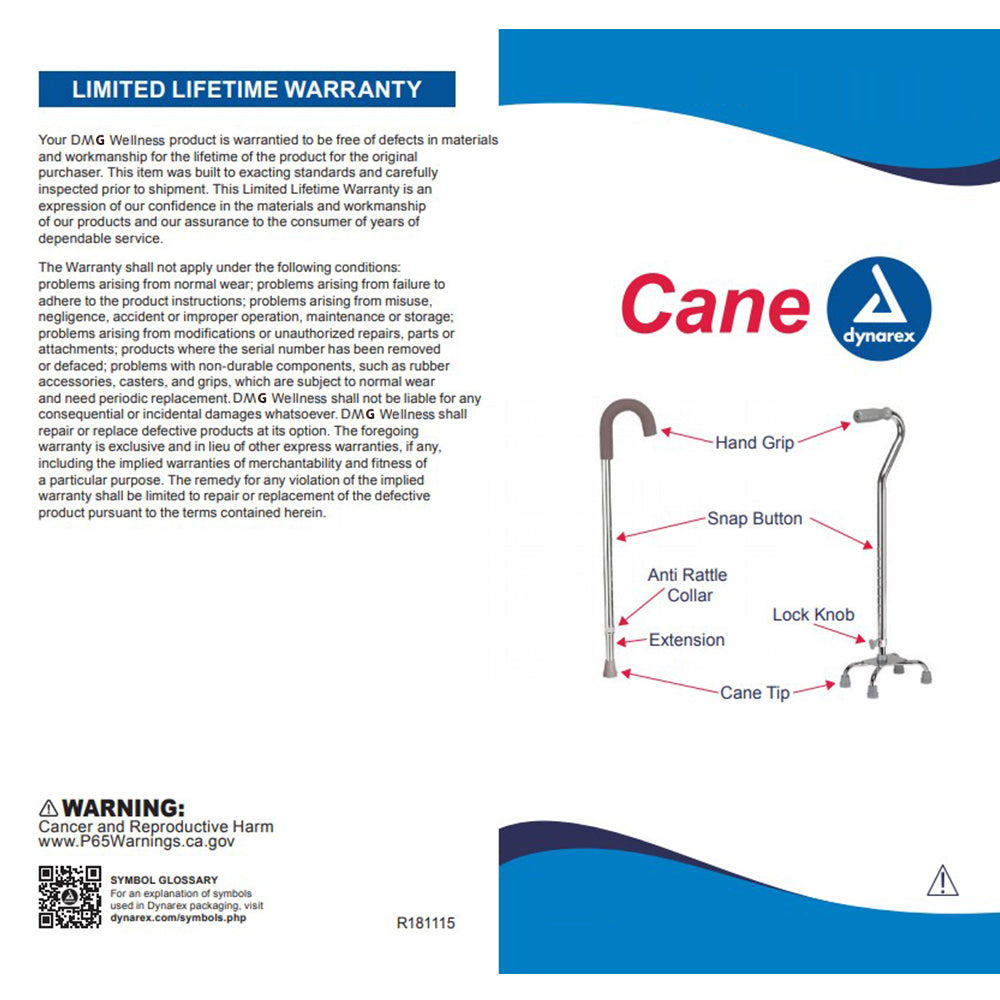 Dynarex (Bariatric) Quad Cane