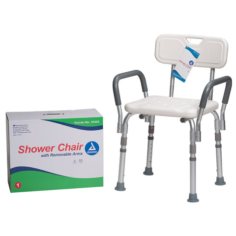 Dynarex Shower Chair with Removable Back and Arms Dynarex Shower Chair with Removable Back and Arms