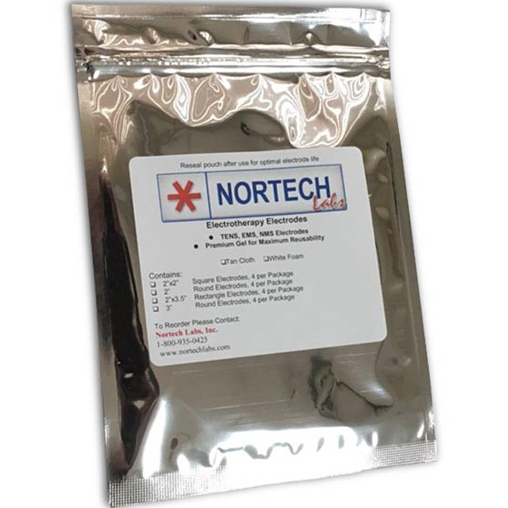 Square Tan Cloth Electrode, 2" x 2" - 4 Pack