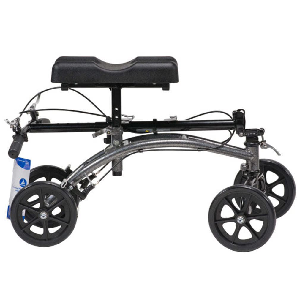 Steerable Knee Walker with Basket, Silver Vein