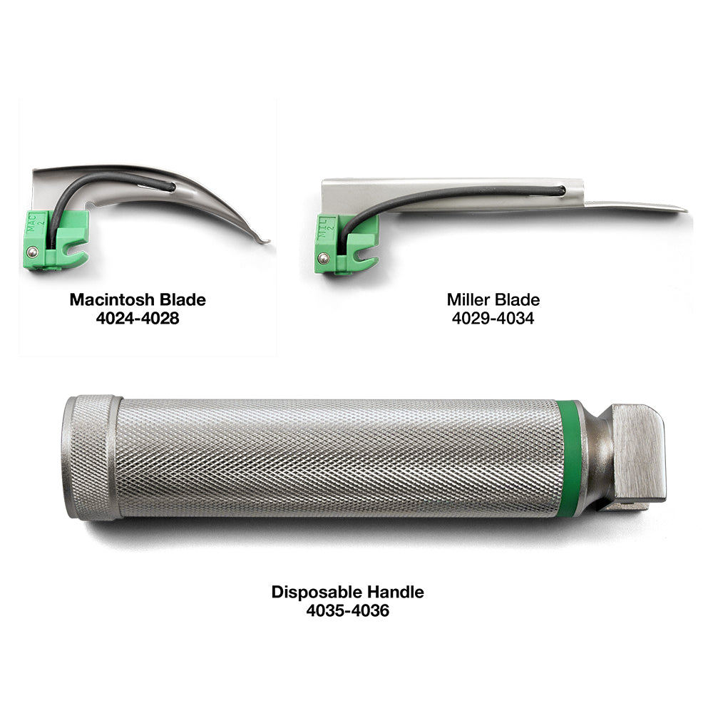 Laryngoscope Handle - Fiber-Optic Penlight (Pediatric), Standard (Adult)