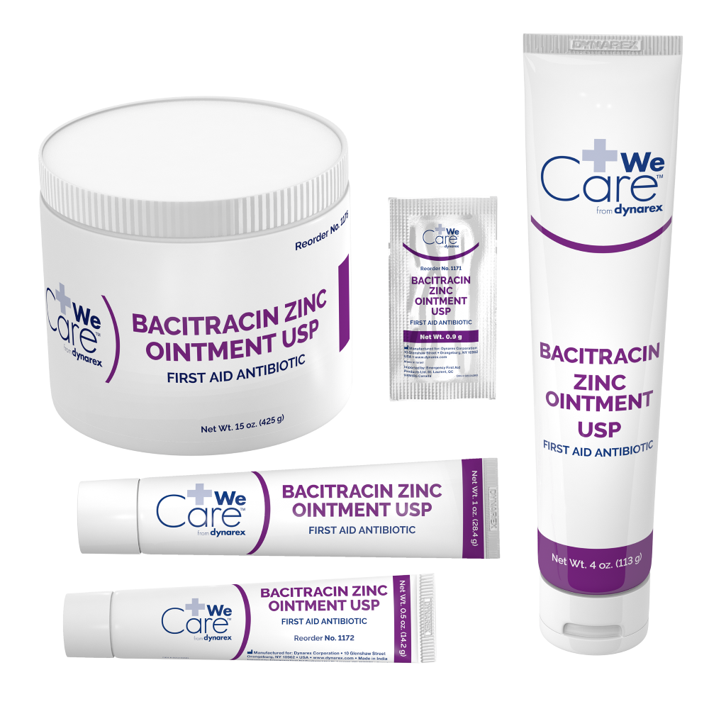 Bacitracin Zinc Ointment Tubes and Jars