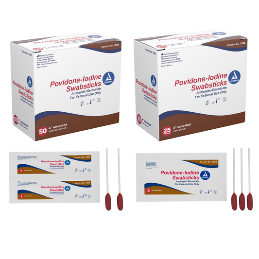 Povidone-Iodine Swabsticks, 1, 3 swabstick per packet