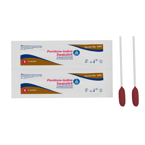 Povidone-Iodine Swabsticks, 1, 3 swabstick per packet