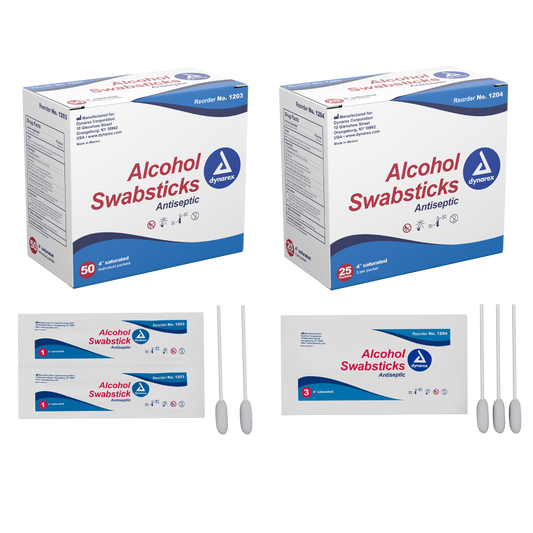 Alcohol Swabsticks, NS 4" , 1, 3 swabstick per packet