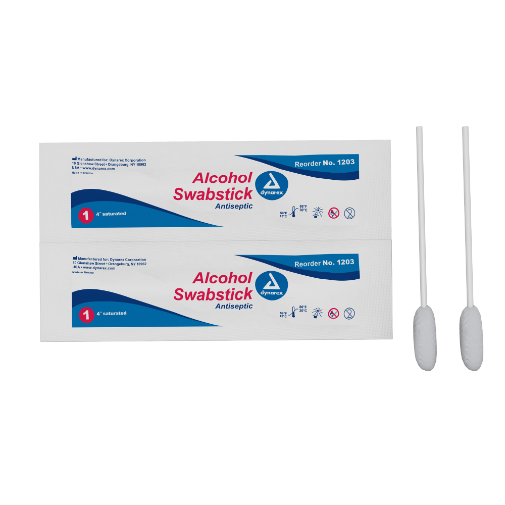 Alcohol Swabsticks, NS 4" , 1, 3 swabstick per packet