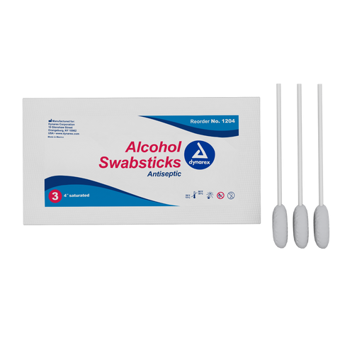 Alcohol Swabsticks, NS 4" , 1, 3 swabstick per packet