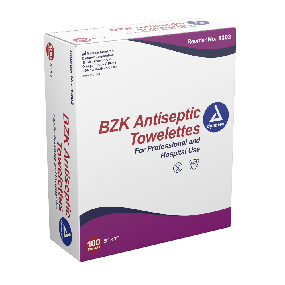 BZK Antiseptic Towelettes 5? x 7?