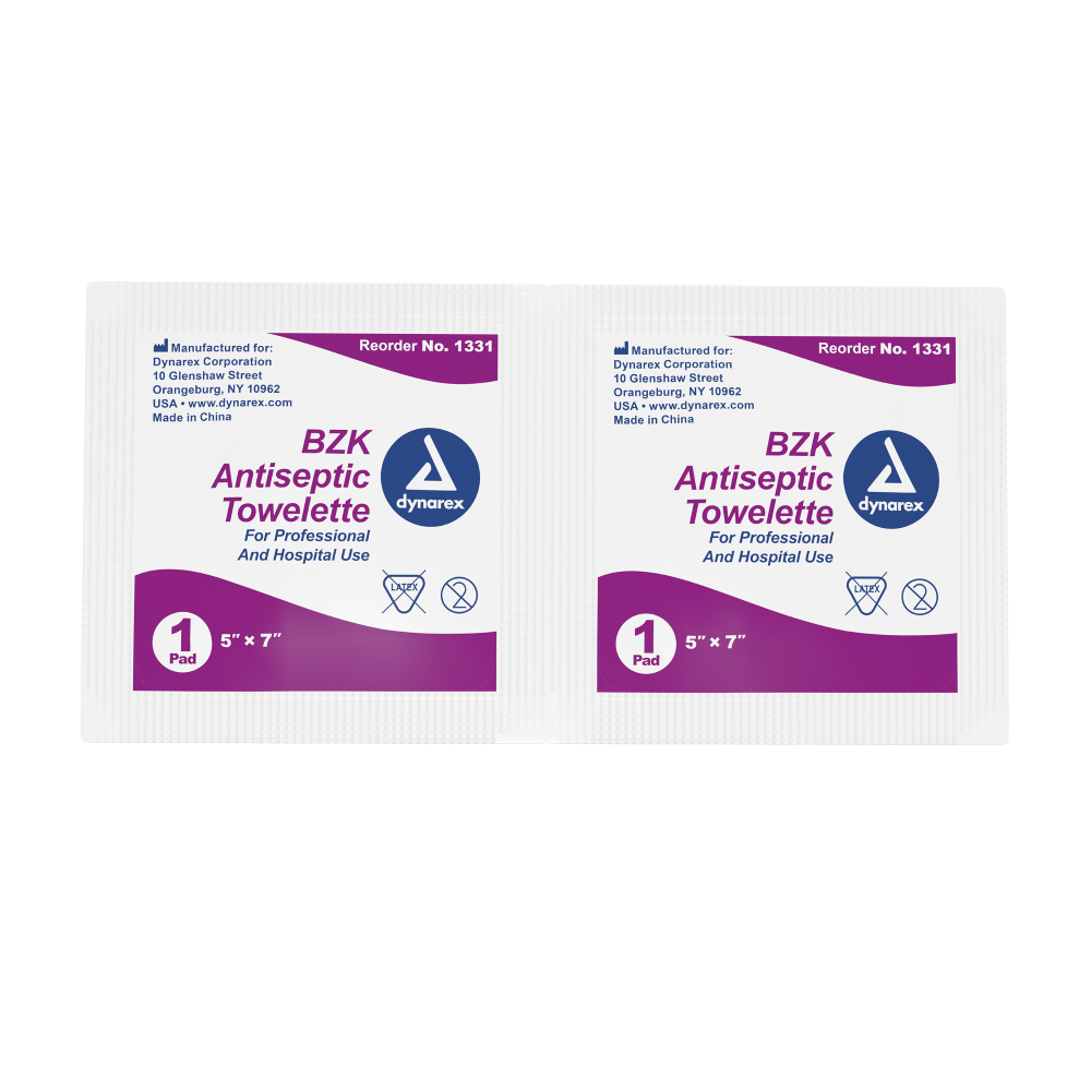 BZK Antiseptic Towelettes 5? x 7?