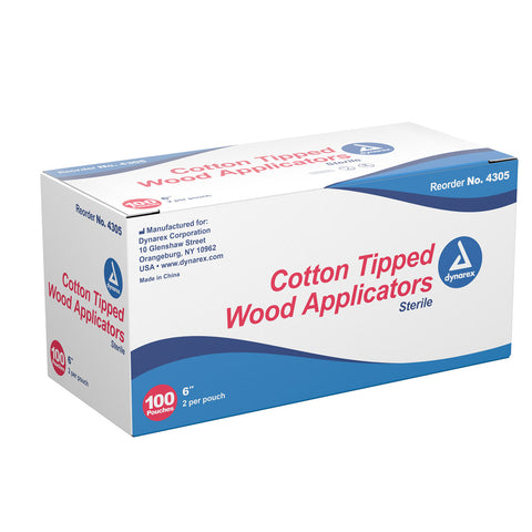 Cotton Tipped Wood Applicators Non-sterile