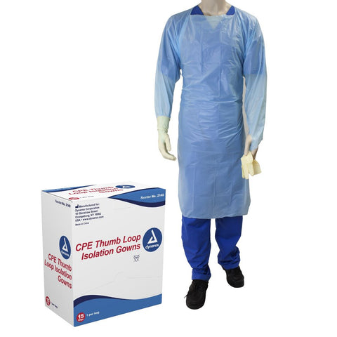 Isolation Gown Poly-Coated Barrier White Universal
