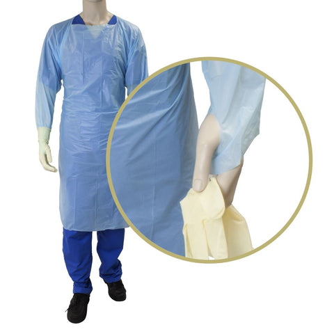 Isolation Gown Poly-Coated Barrier White Universal