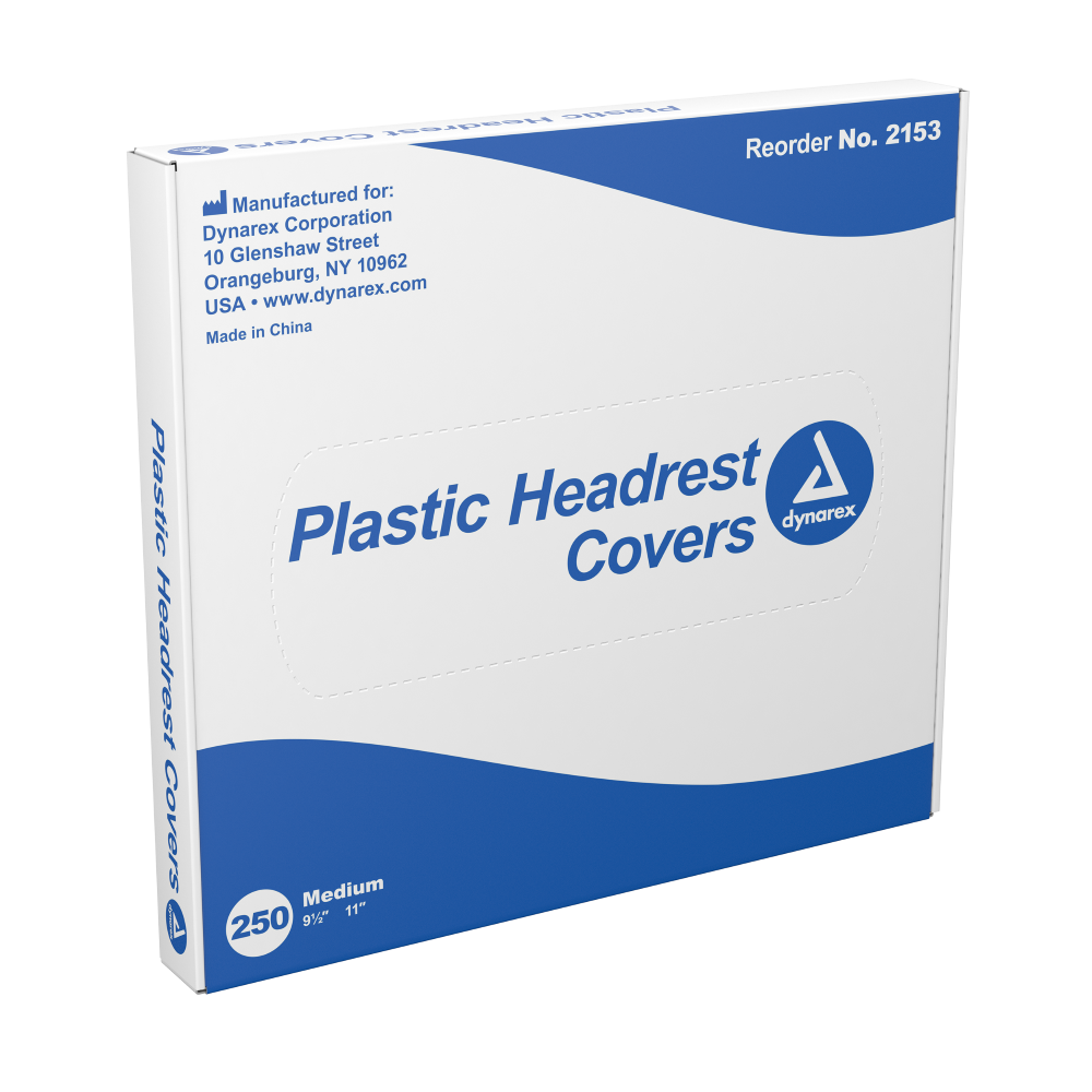 Dynarex Plastic Headrest Covers (Medium & Large)
