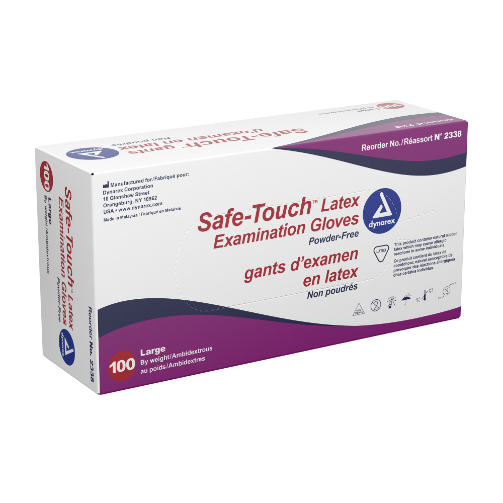 Safe-Touch? Latex Exam Gloves- Powder-Free