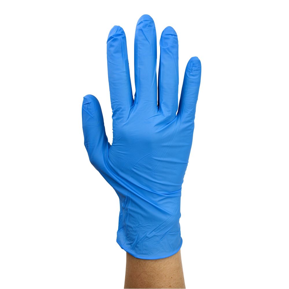 Safe-Touch? Blue Nitrile Exam Gloves- Powder-Free