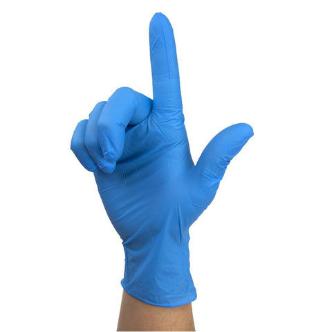 Safe-Touch? Blue Nitrile Exam Gloves- Powder-Free