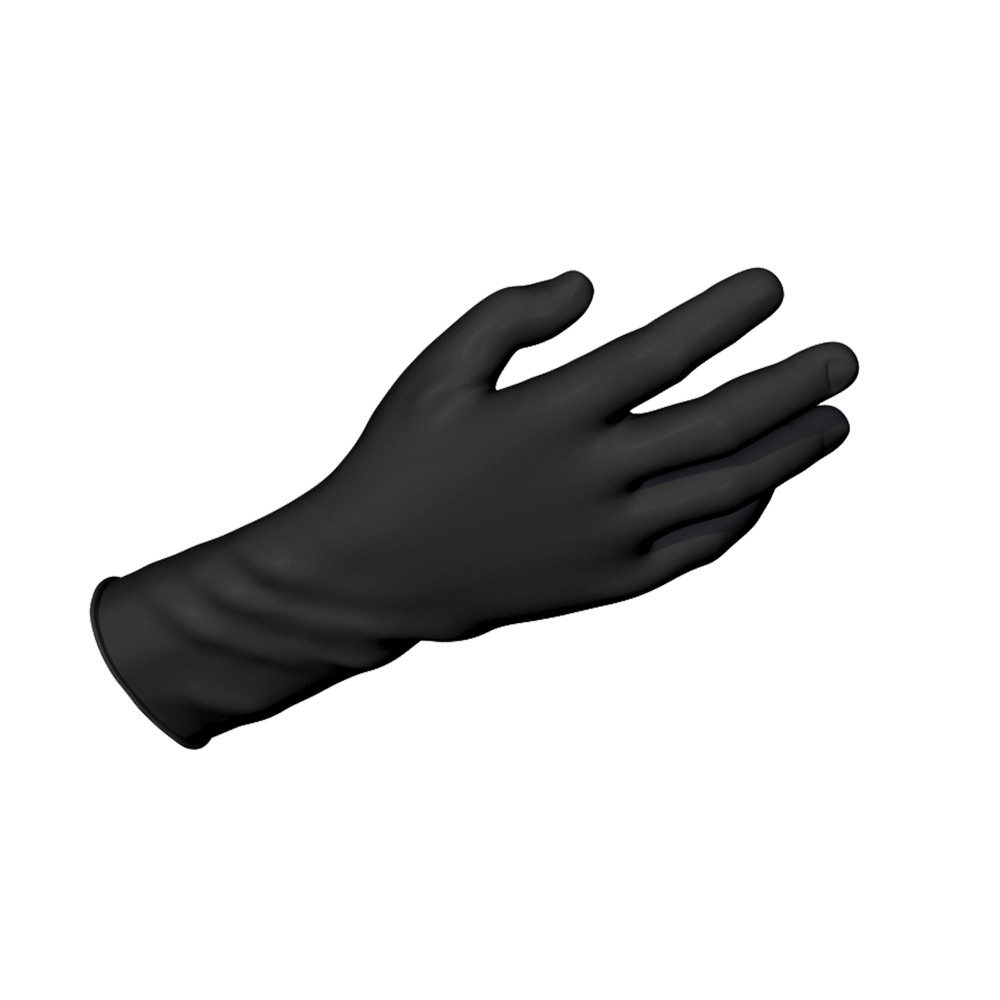 Safe-Touch? Black Nitrile Exam Gloves- Powder-Free