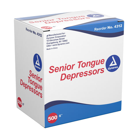 Senior Tongue Depressors, Sterile 6", Wood