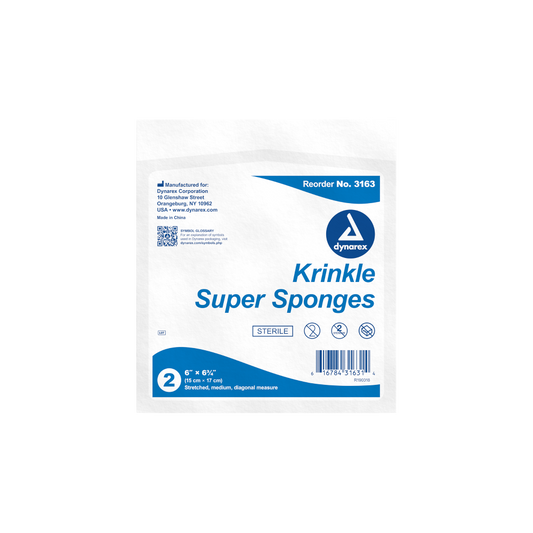 Krinkle Super Sponges, 6" x 6.75" Sterile 2s