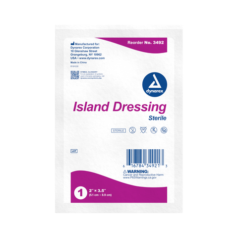 Island Dressing Sterile (indv. bagged) 2" x 3.5"