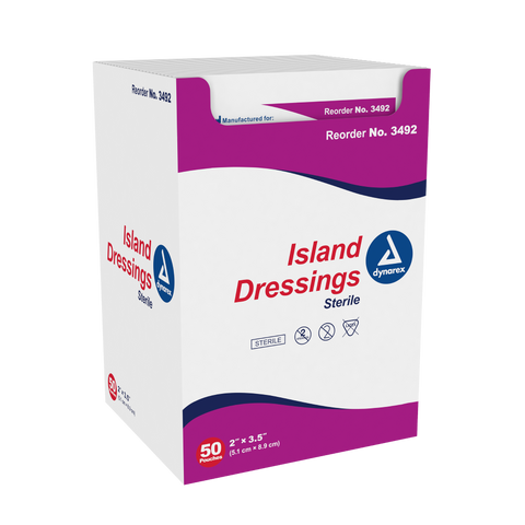 Island Dressing Sterile 4" x 4", 6? x 6?